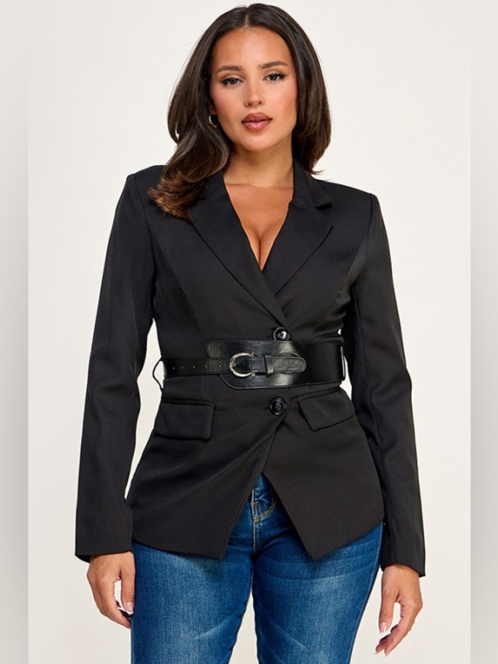 The Sleek Belted Blazer